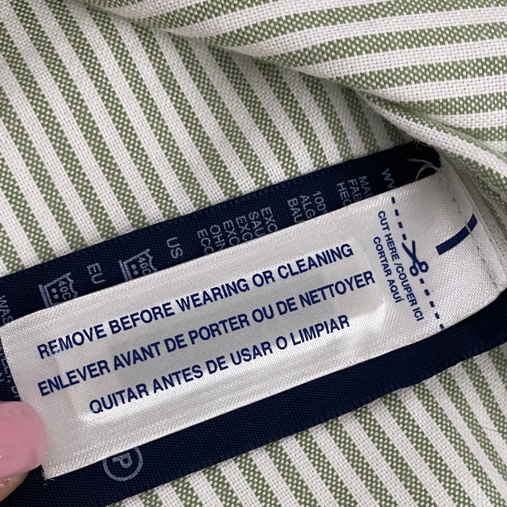 Tommy Hilfiger Olive Striped Men's Shirt - Picture 6 of 9